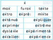 Apprendre à lire le son x - Lecture visuelle avec Unik et Tipi - L'image du son ienne - Lire des mots avec le son x qui fait gz