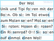 Apprendre l'allemand - Apprendre à lire un texte allemand avec le son a ah de Wal - a-Laut von Wal lesen lernen - Lecture visuelle - p 1