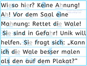Apprendre l'allemand - Apprendre à lire un texte allemand avec le son a ah de Wal - a-Laut von Wal lesen lernen - Lecture visuelle - p 2
