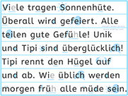 Apprendre l'allemand - Apprendre à lire un texte allemand avec le son ü üh de kühn - ü-Laut lesen lernen - Lecture visuelle - die Bühne p 2