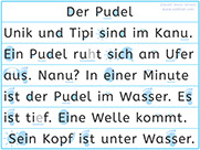 Apprendre l'allemand - Apprendre à lire un texte allemand avec le son u de Mut - u-Laut von Mut lesen lernen - uh Lesen - Lecture visuelle - p 1