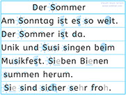 Apprendre l'allemand - Apprendre à lire un texte allemand avec le son s de Sonne - s-Laut von Sonne lesen lernen - Lecture visuelle