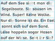 Apprendre l'allemand - Apprendre à lire un texte allemand avec le son s de Sonne - s-Laut von Sonne lesen lernen - Lecture visuelle - p 2