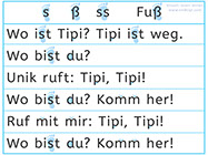 Apprendre l'allemand - Premiers textes en Allemand - Apprendre à lire un texte Allemand avec le son s et ß - Lecture visuelle