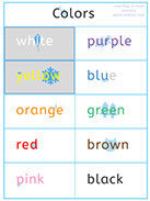 Learn to read colors with phonics - Apprendre les couleurs en anglais - Lire les couleurs en anglais - écrire les couleurs en anglais