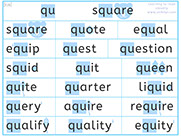 Learn to read with phonics visually - Apprendre l'anglais en images visuellement - Lire en anglais le son qu de square equal quest quality