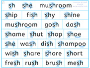 Learn to read with phonics - Learn English  visually - Apprendre l'anglais en images  visuellement - Lire en anglais le son sh de mushroom